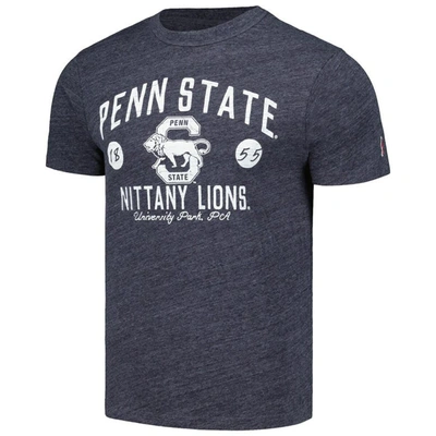 Shop League Collegiate Wear Heather Navy Penn State Nittany Lions Bendy Arch Victory Falls Tri-blend T-sh