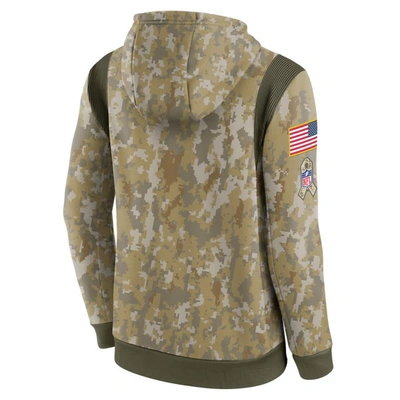 Shop Nike Camo Los Angeles Rams 2021 Salute To Service Therma Performance Pullover Hoodie
