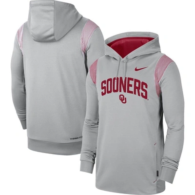 Shop Nike Gray Oklahoma Sooners 2022 Game Day Sideline Performance Pullover Hoodie