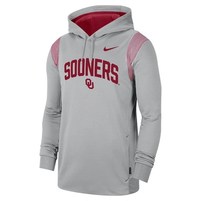 Shop Nike Gray Oklahoma Sooners 2022 Game Day Sideline Performance Pullover Hoodie