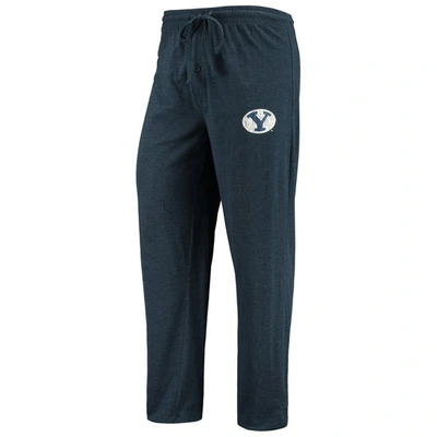 Shop Concepts Sport Navy/heathered Charcoal Byu Cougars Meter Long Sleeve T-shirt & Pants Sleep Set