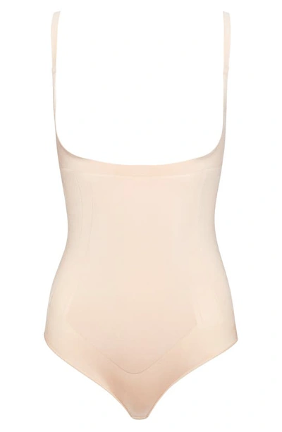 Shop Spanxr Spanx® Oncore Open Bust Shaper Bodysuit In Soft Nude