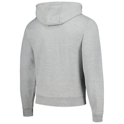 Shop League Collegiate Wear Heather Gray Wisconsin Badgers Tall Arch Essential Pullover Hoodie