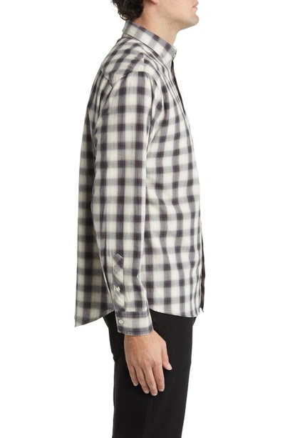 Shop Billy Reid Tuscumbia Plaid Flannel Button-up Shirt In Black/ Natural