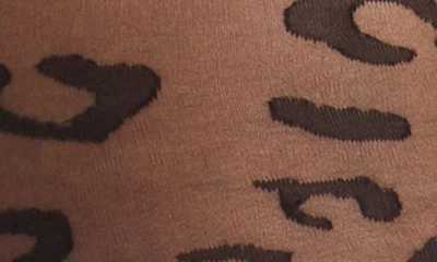 Commando Leopard-pattern Sheer Tights In Black