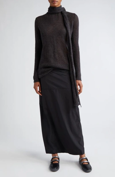 Shop Paloma Wool Sulia Mohair & Alpaca Blend Funnel Neck Sweater In Dark Grey