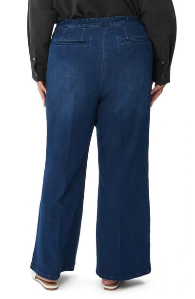 Shop Pari Passu Dalita High Waist Wide Leg Denim Trousers In Indigo Wash