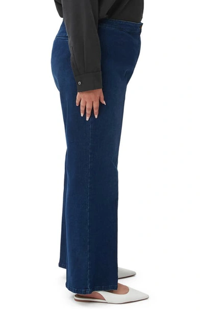 Pari Passu Dalita High Waist Wide Leg Denim Trousers In Indigo Wash