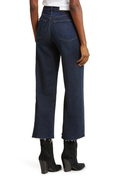 Re/done High Waist Crop Wide Leg Jeans In Barely Worn