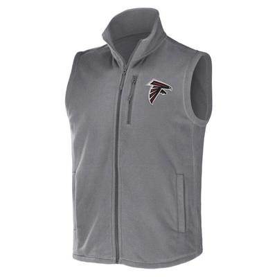 Shop Nfl X Darius Rucker Collection By Fanatics Gray Atlanta Falcons Polar Fleece Full-zip Vest