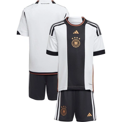 Shop Adidas Originals Toddler Adidas White/black Germany National Team 2022/23 Home Mini Kit