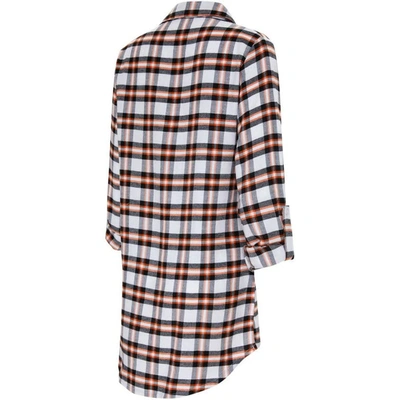 Shop Concepts Sport Black Cincinnati Bengals Sienna Plaid Full-button Long Sleeve Nightshirt