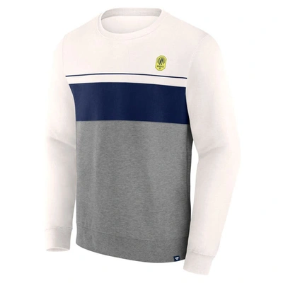 Shop Fanatics Branded Gray Nashville Sc Corner Pass Pullover Sweatshirt