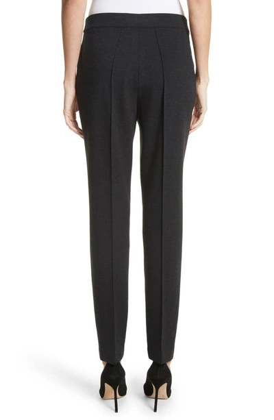 Shop Akris Punto Jersey Pants In Charcoal