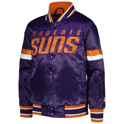 Shop Starter Youth  Purple Phoenix Suns Home Game Varsity Satin Full-snap Jacket