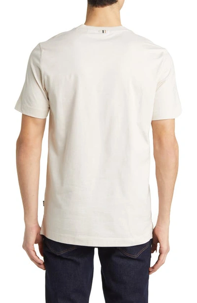 Shop Hugo Boss Boss Tiburt Crewneck T-shirt In Open White