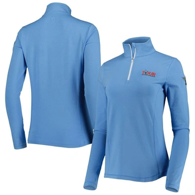 Shop Tasc Performance Light Blue Tour Championship Recess Quarter-zip Sweatshirt