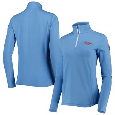 Shop Tasc Performance Light Blue Tour Championship Recess Quarter-zip Sweatshirt