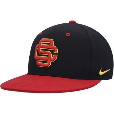 Shop Nike Black Usc Trojans Aero True Baseball Performance Fitted Hat