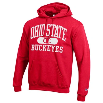 Shop Champion Scarlet Ohio State Buckeyes Arch Pill Pullover Hoodie