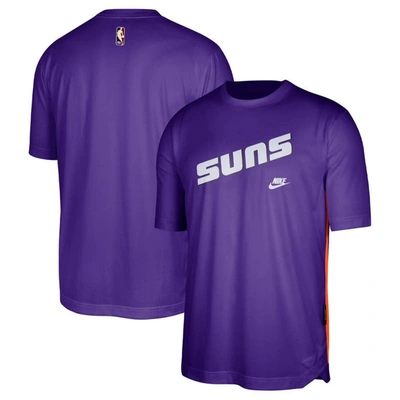 Shop Nike Purple Phoenix Suns Hardwood Classics Pregame Warmup Shooting Performance T-shirt