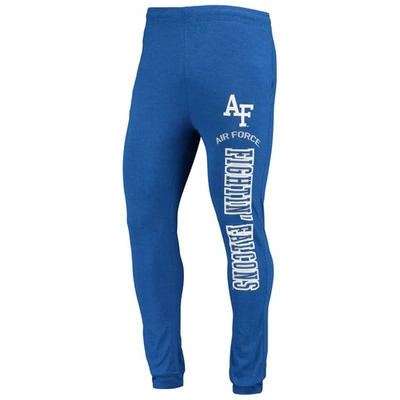 Shop Concepts Sport Royal/heather Charcoal Air Force Falcons Meter Long Sleeve Hoodie T-shirt & Jogger Pa