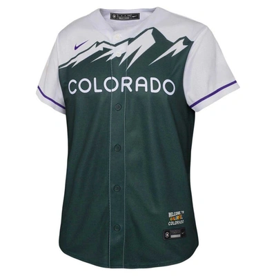 Shop Nike Youth  Green Colorado Rockies City Connect Replica Team Jersey In White