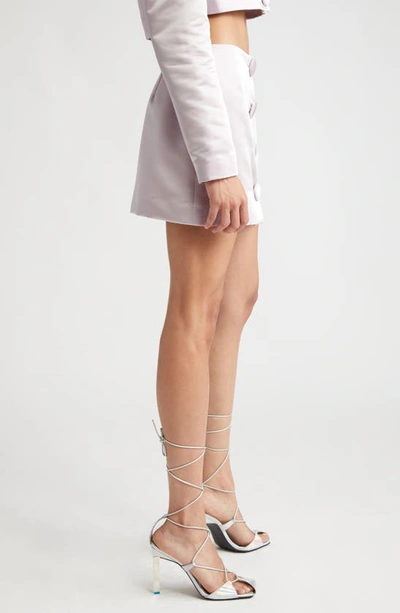Shop Aliétte Satin Miniskirt In Lavender