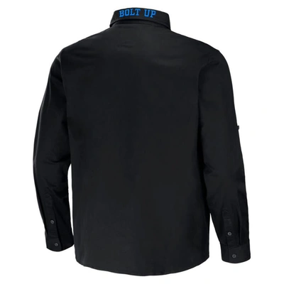 Shop Nfl X Darius Rucker Collection By Fanatics Black Los Angeles Chargers Convertible Twill Long Sleeve
