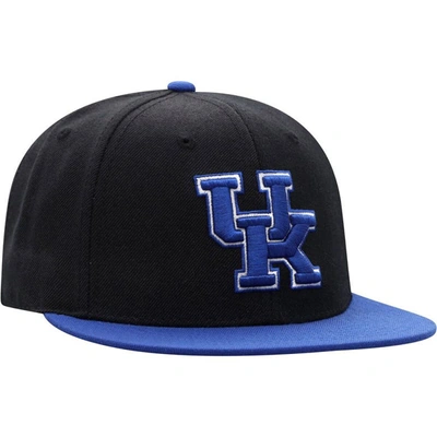 Shop Top Of The World Black/royal Kentucky Wildcats Team Color Two-tone Fitted Hat