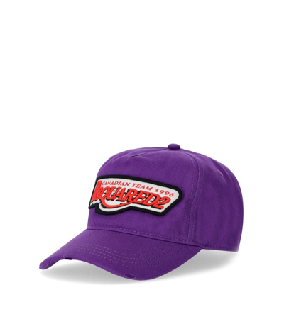 Shop Dsquared2 Basket Purple Baseball Cap In Violet
