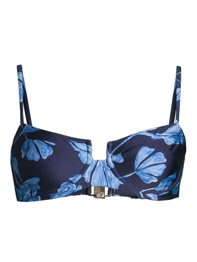 Shop Patbo Women's Nightflower Underwire Bikini Top In Indigo