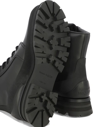 Shop Alexander Mcqueen "wander" Combat Boots In Black