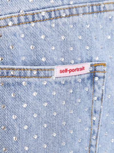 Shop Self-portrait Jeans In Blue