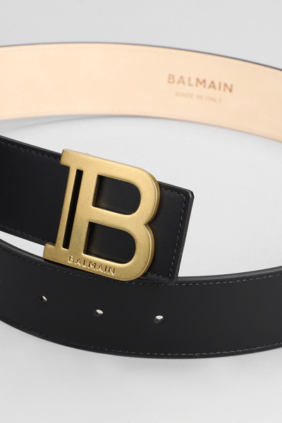 Shop Balmain Belts In Black Leather