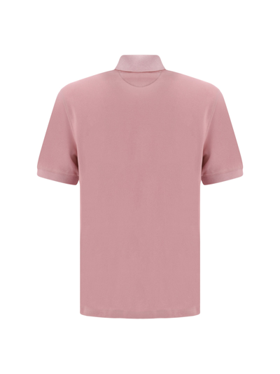 Shop Brunello Cucinelli Polo Shirt In Rosa+off White+perla