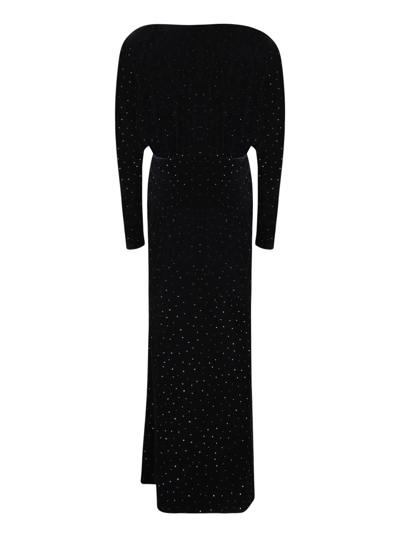Shop Alexandre Vauthier Rhinestone Black Dress