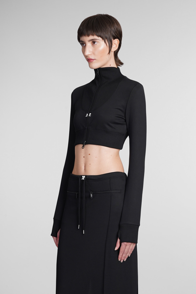 Shop Courrèges Sweatshirt In Black Polyester
