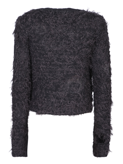 Shop Acne Studios Distressed Black Sweater
