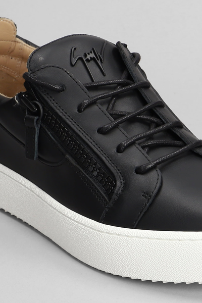 Shop Giuseppe Zanotti Frankie Sneakers In Black Leather
