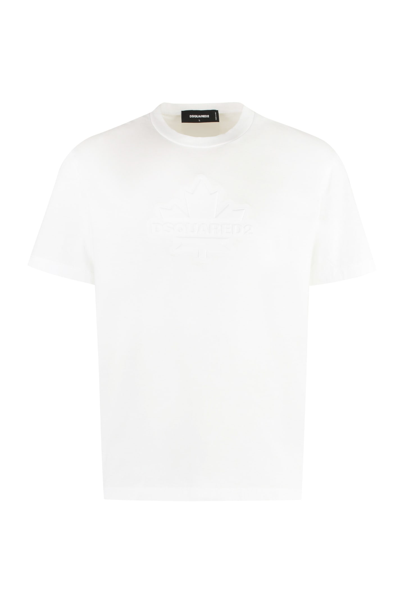Shop Dsquared2 Cotton Crew-neck T-shirt In White