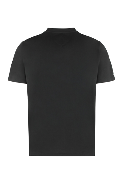 Mcm Laurel Logo Print T-shirt In Organic Cotton In Black