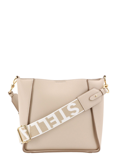 Shop Stella Mccartney Stella Logo Shoulder Bag In Beige