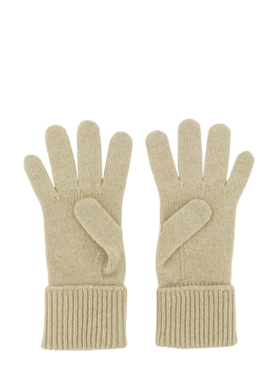 Shop Burberry Gloves In Green