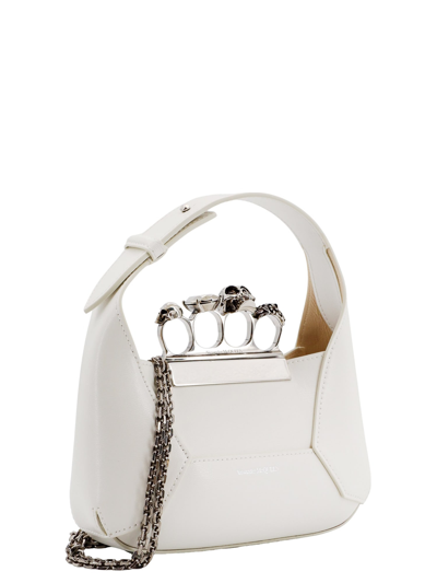 Shop Alexander Mcqueen Jewelled Handbag In White