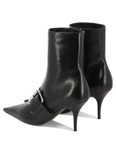 Shop Balenciaga "knife 80" Ankle Boots In Black