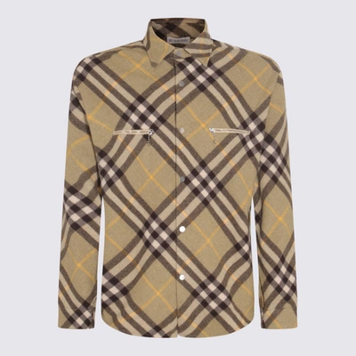 Shop Burberry Hunter Ip Check Woolo Blend Shirt