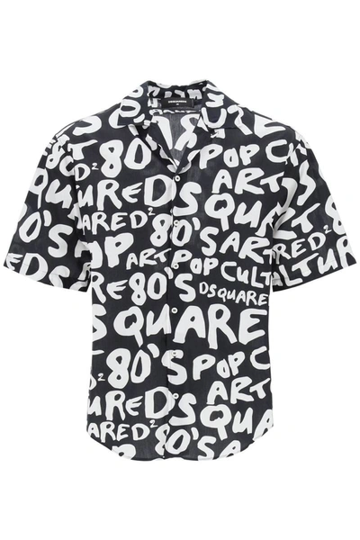 Shop Dsquared2 Popo 80's Bowling Shirt In Multicolor