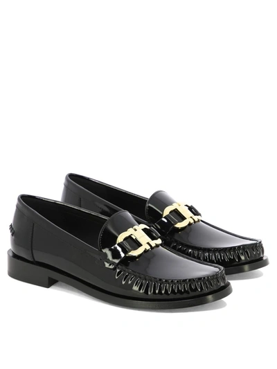 Shop Ferragamo "maryan" Loafers In Black