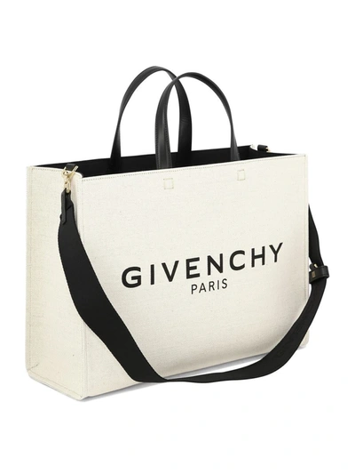 Shop Givenchy "g-tote" Shoulder Bag In Beige
